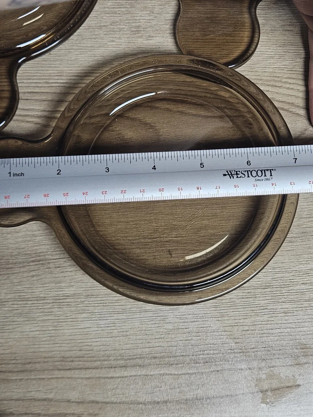 Vintage Pyrex P-150-C Amber Glass Grab-It Replacement Lids Lot of 3 Corning Ware